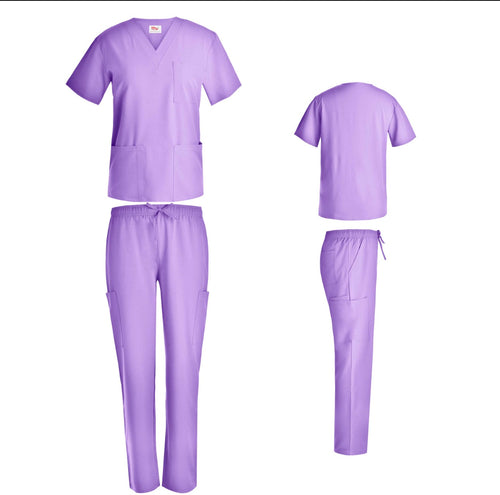 SCRUBBIZS 4 U Crimson Care Cargo  Scrub Set – Red